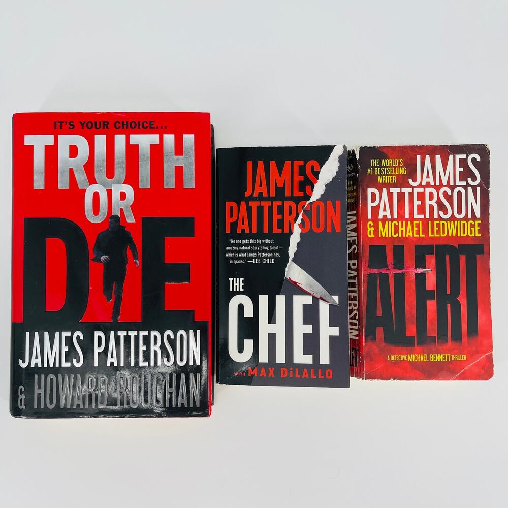 Alert, The Chef and Truth or Die, three books / novels by James Patterson - GUC